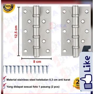 Jual Promo Engsel Inc Top Kodai Stanlis Steel Tebal Mm Anti Karat