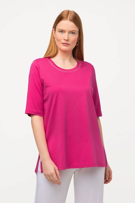 Pima Cotton A Line Scoop Neck Short Sleeve Tee T Shirts Tops