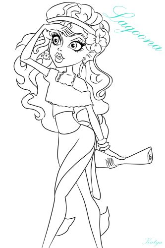 Monster High Lagoona Blue Coloring Page Monster High Para Pintar Monster High Para Colorear