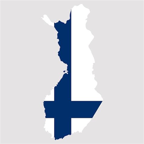 Premium Vector Map Of Finland Finnish Flag Symbol Of Finland