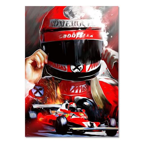 F1 Racing Driver Póster De Pared Ayrton Senna Lienzo Pintura Charles