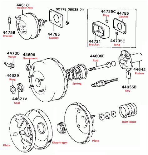 Brake Booster Spare Repair Kits Nissan