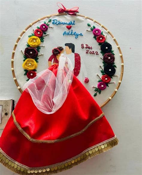 Wedding Hoop Personalized Wall Couple Hoop Art Aazuri