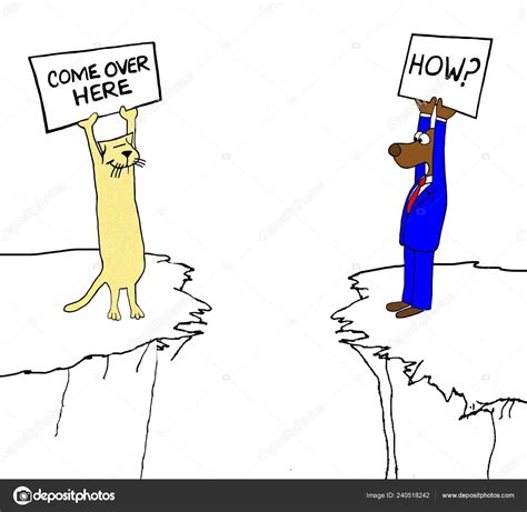 Cat Holds Sign Says Come Here Stock Illustration by ©andrewgenn #240518242