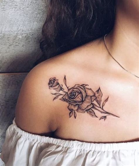 Stunning Rose Tattoo Ideas For Women To Try Bone Tattoos Collar