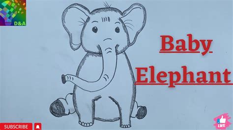 How To Draw Elephant Simple Elephant Drawing Youtube