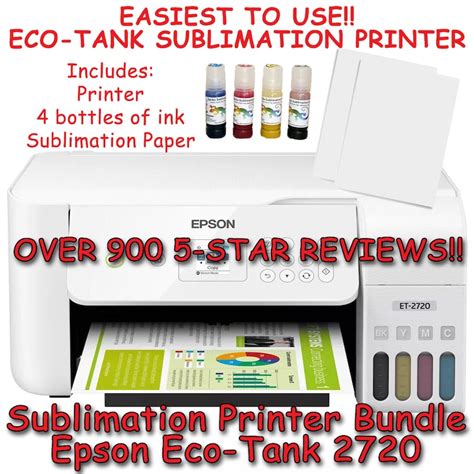 Epson Et 2800 Eco Tank Sublimation Printer Bundle With Etsy Australia