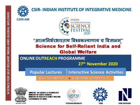 India International Science Festival IISF 2020 CSIR Indian