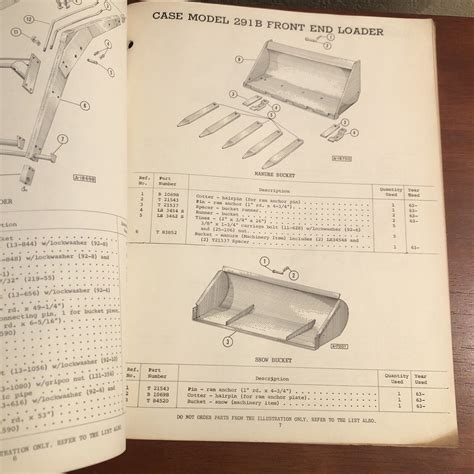 Case Model 291b Front End Loader For Case Tractors ~ Parts Catalog 839 ~ Vintage Ebay