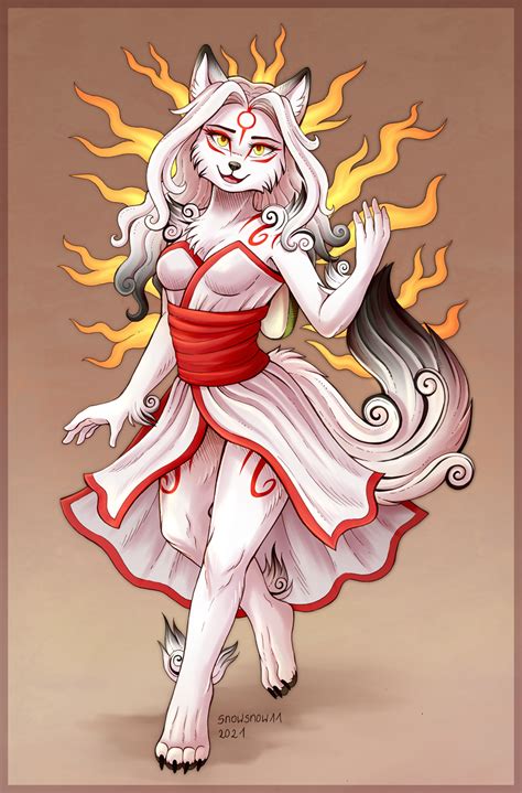 Game Art Games Amaterasu Okami Anthro Snowsnow11