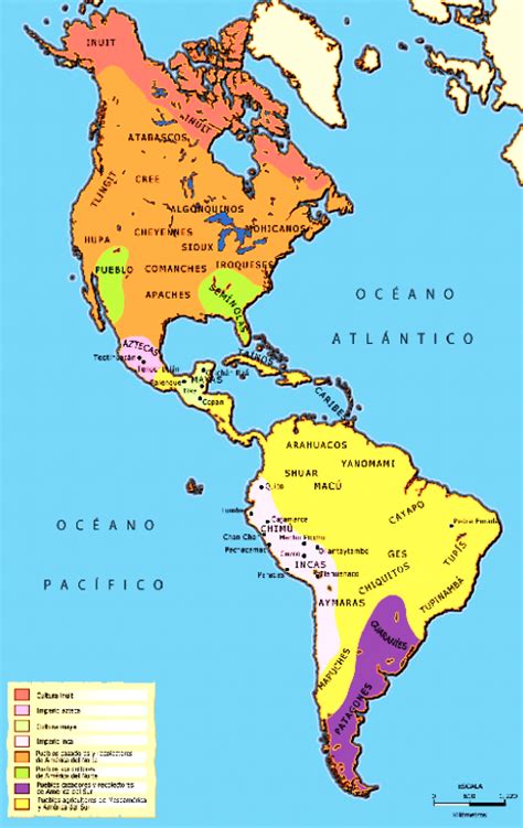 Mapa De Culturas Precolombinas De Am Rica Mapa De Am Rica