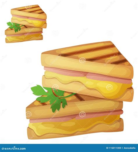 Grilled Cheese Sandwich Stock Illustrations 3252 Grilled Cheese