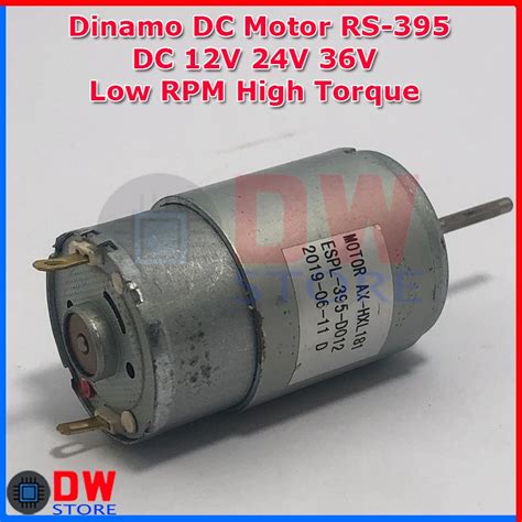 Jual Dinamo DC Motor RS395 RS 395 DC 12V 15V 24V 36V Low RPM High