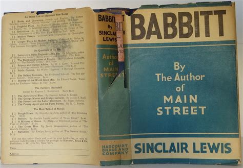 Babbitt By Lewis Sinclair Very Good Hardcover St Edition