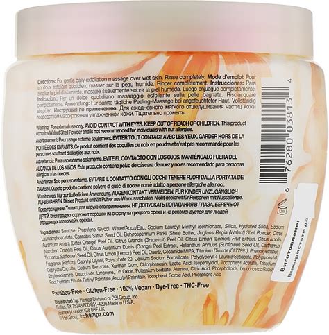 Hempz Fresh Fusions Citrine Crystal Quartz Herbal Body Buff Yellow