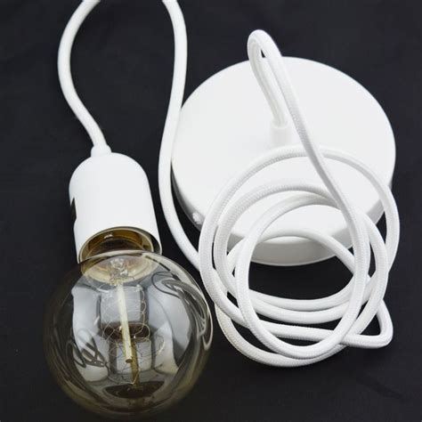 Modern Metal White Hardwire Cord Kit Ceiling Pendant Light Fixture W