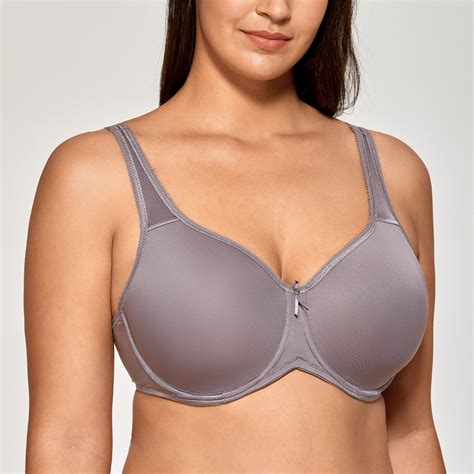 Womens Seamless T Shirt Bra Full Coverage Underwire Lightly Padded Basic Ebay