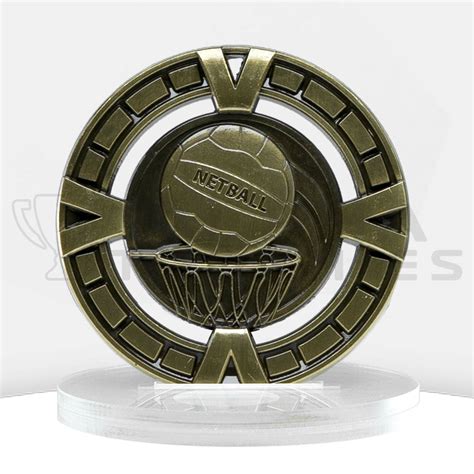 Netball Varsity Medal 65MM GOLD Alpha Trophies