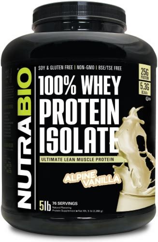 Nutrabio 100 Whey Alpine Vanilla Protein Isolate Supplement 5 Lb Kroger