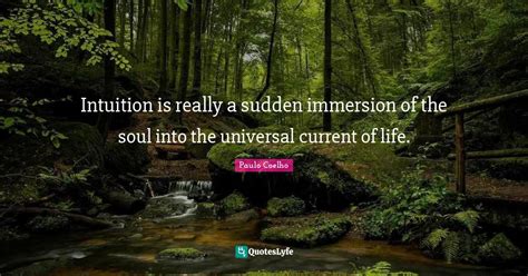 Intuition Is Really A Sudden Immersion Of The Soul Into The Universal