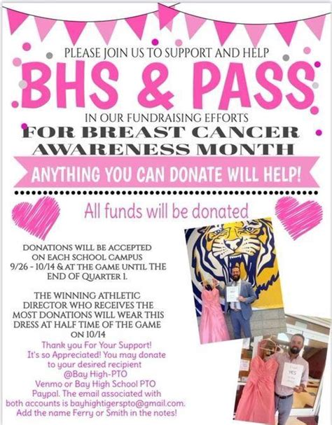 Donate For Great Cause Bhs And Pass Schools Fundraising For Breast