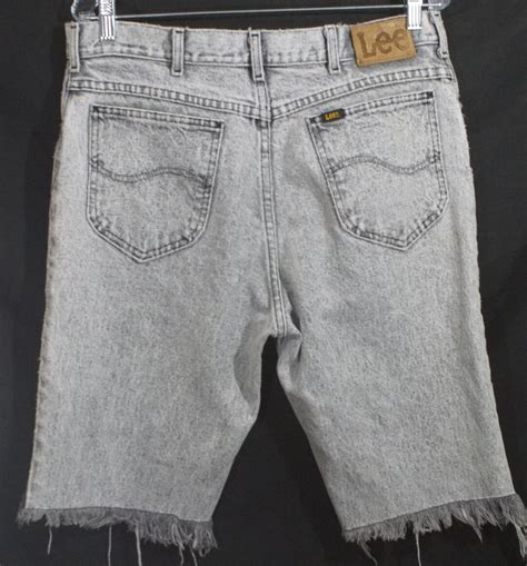 Vintage Lee Cutoffs Jean Shorts 80s Made In USA Union Stamp Bleach