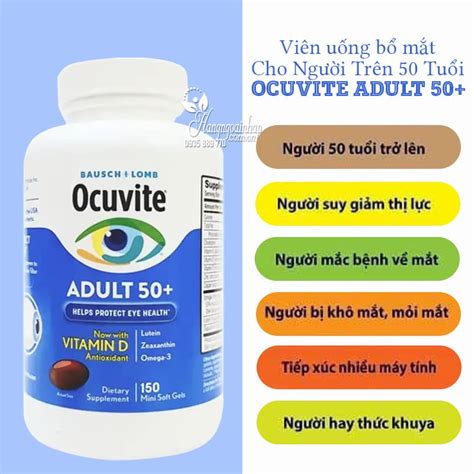 Viên uống bổ mắt Ocuvite Adult 50 cho người lớn 50 tuổi