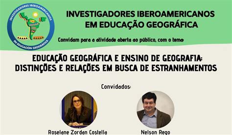 Live Educa O Geogr Fica E Ensino De Geografia Grupo De Estudos Da