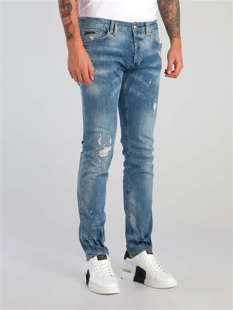 Acid Wash Distressed Denim Jeans Maison B More Global Store