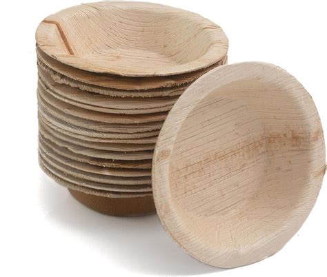 Amazon Inch Round Disposable Palm Leaf Bowls Party Pack Of