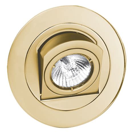 Aurora Lighting 50w Mr16 Polished Brass Die Cast Wallwasher Lock Ring Downlight At Uk Electrical