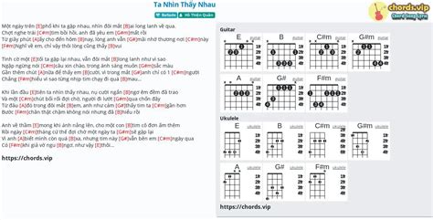 Chord Ta Nhìn Thấy Nhau tab song lyric sheet guitar ukulele