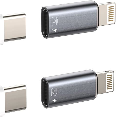 محول او تي جي من بمنفذ USB من نوع C أنثى إلى لايتنينج ذكر للشحن ومزامنة