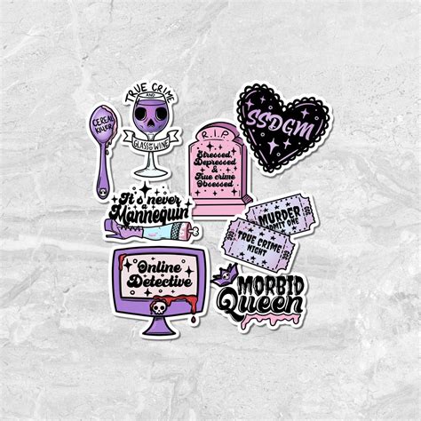 True Crime Ssdgm Murderino Flake Sticker Pack Sticker Bomb Sticker Collecting Etsy