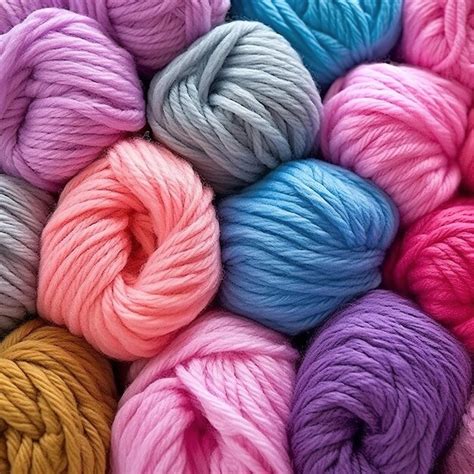 Premium Ai Image Multicolored Knitting Yarn