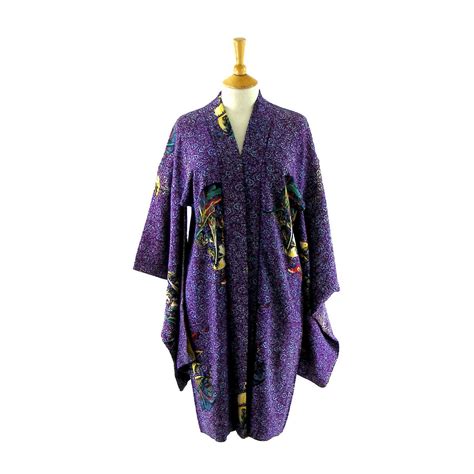 Vintage Purple Haori Blue 17 Vintage Clothing