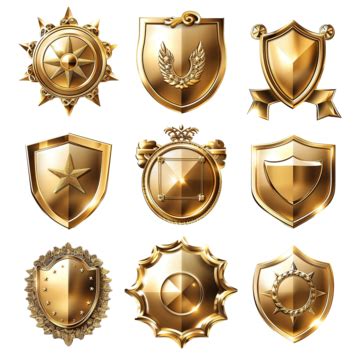 Collection Of Golden Badge High Quality Quality Label Guarantee PNG