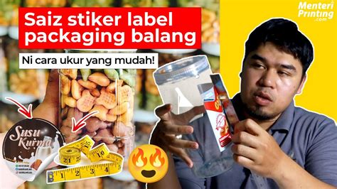 Cara Betul Ukur Saiz Sticker Label Untuk Jar Botol Youtube