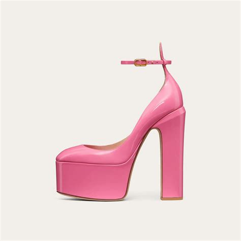 Emma Jones Round Toe Chunky Heels Platforms Ankle Straps Pumps Pink