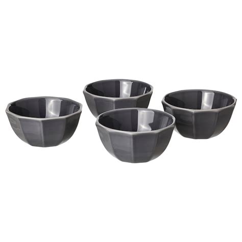 Strimmig 스트림미그 그릇 사기 도자기제 그레이 15 Cm Ikea