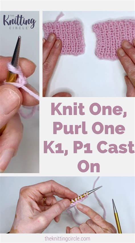 Knit One Purl One K1 P1 Cast On Knitting Bag Pattern Knitting