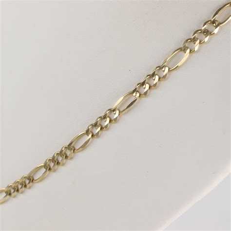 Kt Gold Figaro Chain Necklace Property Room