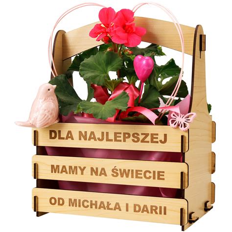 Prezent Na Dzie Matki Mamy Doniczka Nosid O Zestaw Prezentowy Mdf