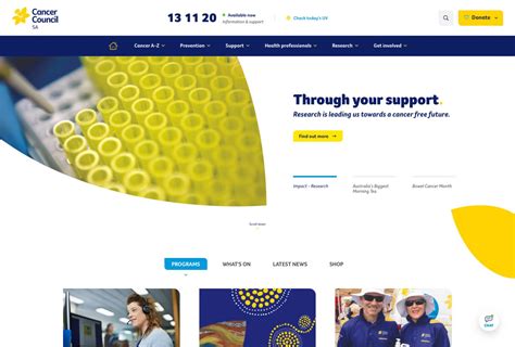 Cancer Council Sa 20th Annual Australian Web Awards