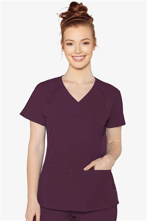 Womens Raglan Solid Scrub Top New Fashion Scrubs