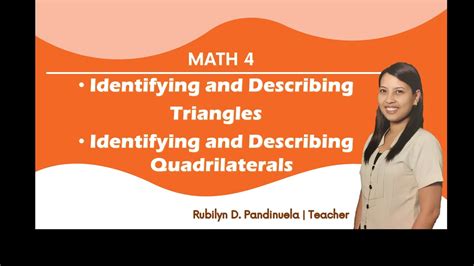 Math 4 Quarter 3 Week 2 Triangles And Quadrilaterals Youtube