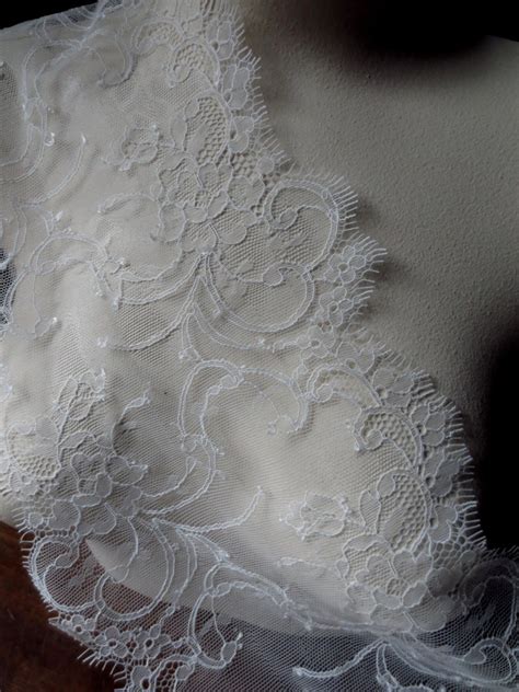 Ivory Cream Eyelash Lace Chantilly Lace For Bridal Lingerie Etsy