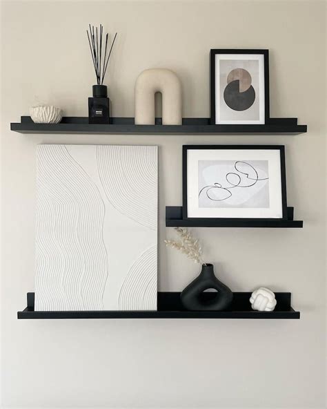 Mosslanda Picture Ledge Black Ikea Shelf Decor Living Room