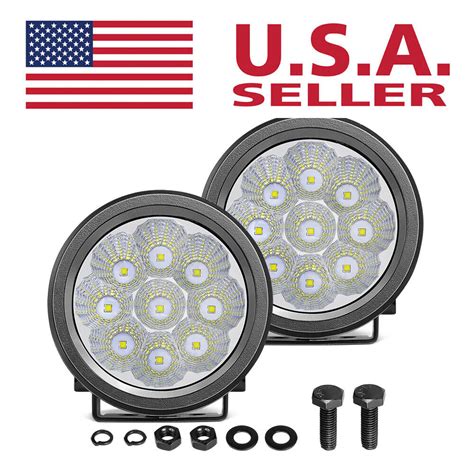 Round Led Work Lights Rear Bumper Flush Mount Led Pods Reverse Fog