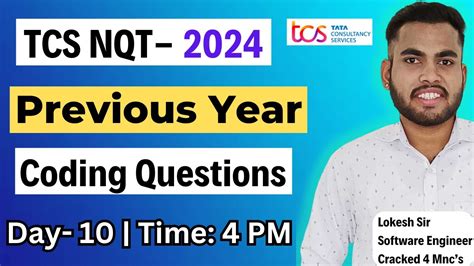 Tcs Previous Year Coding Questions Solutions Day Free